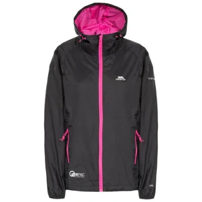Trespass Qikpac Packaway Waterproof Jacket In Black