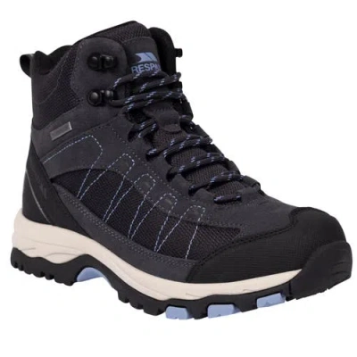 Trespass Scree Suede Mid Cut Boots In Black
