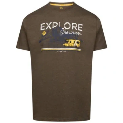 Trespass Thelon Printed Casual T-shirt In Brown
