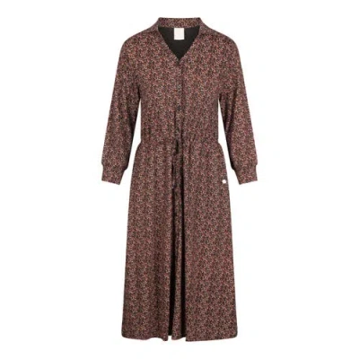 Trespass Velina Ditsy Floral Dress In Brown