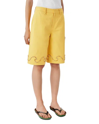 Tressé Tresse Bermuda Shorts In Yellow