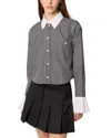 Tressé Tresse Cotton Shirt With Pleated Cuffs In Multi