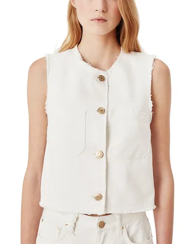 Tressé Tresse Cropped Open Back Jacket In White