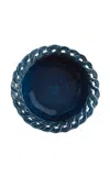 Tressé - Deep Navy Braid Salad Bowl - Blue