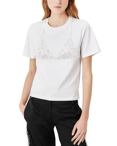 Tressé Tresse Embellished Tee In White