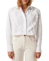 Tressé Tresse Heart Shaped Ruffle Shirt In White