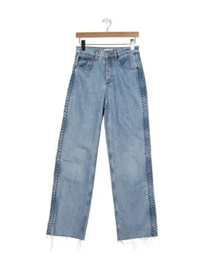 Pre-owned Tressé High-rise Straight Leg Jeans In Blue
