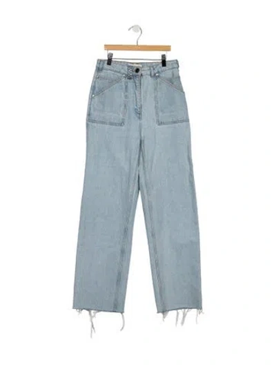 Pre-owned Tressé High-rise Wide Leg Jeans In Blue