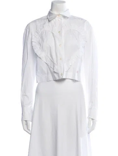 Pre-owned Tressé Long Sleeve Button-up Top W/ Tags In White