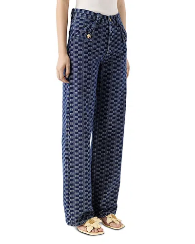 Tressé Tresse Mid Rise Straight Jeans In Blue