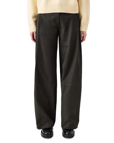 Tressé Tresse Pesfield Cotton Canvas Cutout Trousers In Green