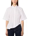 Tressé Tresse Shirt With Asymmetric Cutout In White