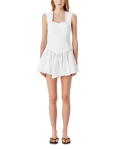 Tressé Tresse Short Popeline Dress In White