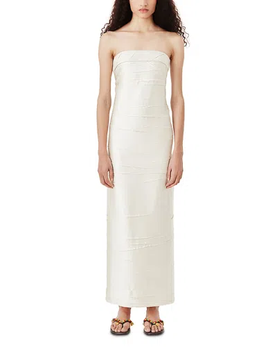 Tressé Tresse Strapless Dress In White