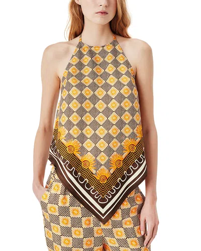 Tressé Tresse Talenta Silk Top In Orange