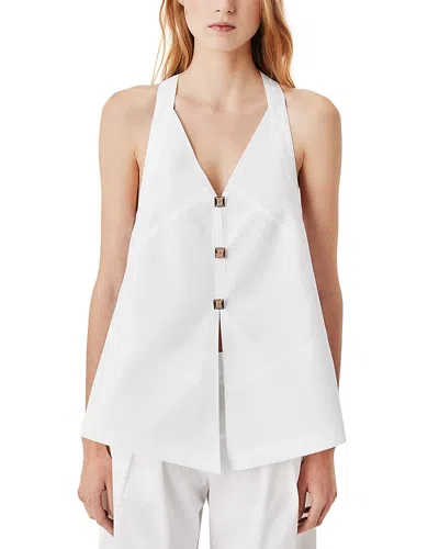 Tressé Tresse Tie Back Halter Top In Gray