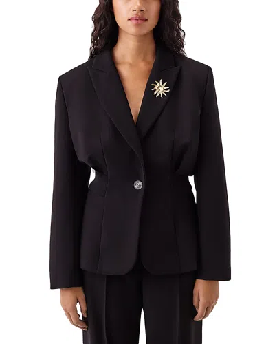 Tressé Tresse Ventry Tailored Button Front Jacket In Black