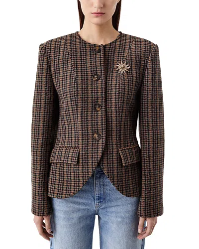 Tressé Tresse Vinster Tailored Button Front Jacket In Brown