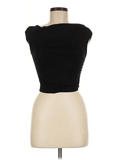Pre-owned Tresser Sleeveless Top Black Strapless Neckline Tops