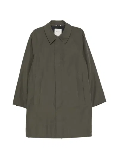 Tretorn Concealed-front Raglan-sleeve Coat In 그린