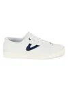Tretorn Men's Nylite Plus Elite Perforated Leather Casual Sneakers From Finish Line In White Navy