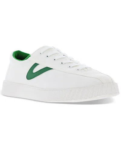 Tretorn Men's Nylite Plus Canvas Casual Sneakers From Finish Line In White,green