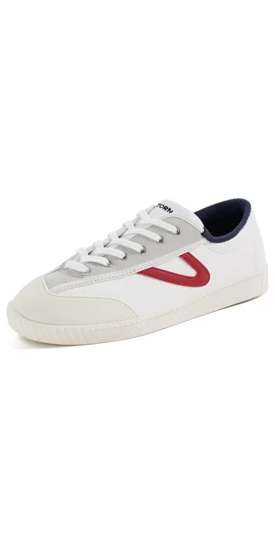 Tretorn Nylite Vtg Sneakers White/modern Red