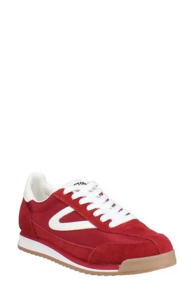 Tretorn Rawlins Retro Sneaker In Burgundy/burgundy