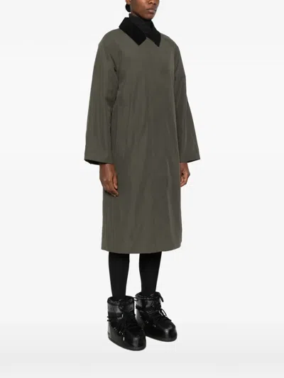 Tretorn Storm-flap Raglan-sleeve Coat In Green