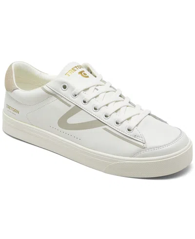 Tretorn Women's Hopper Casual Sneakers From Finish Line In White,taup