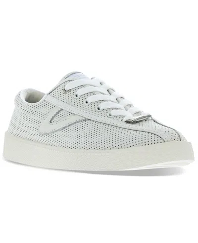 Tretorn Women's Nylite Perforated Leather Casual Sneakers From Finish Line In White,whit
