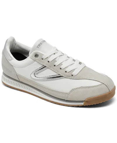 Tretorn Women's Rawlins 2.0 Metallic Casual Sneakers From Finish Line In White