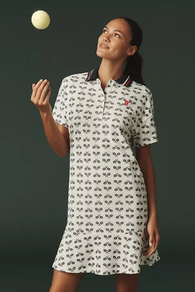 Tretorn X Anthropologie Flare Polo Mini Dress In White