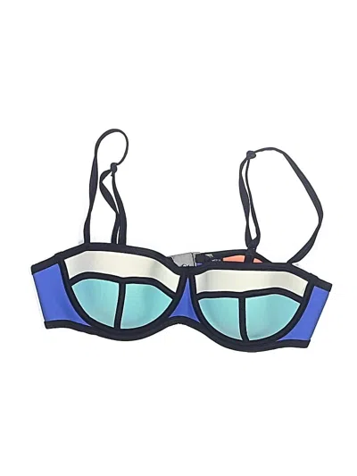 Pre-owned Triangl Swimsuit Top Blue Graphic Pattern Swimwear