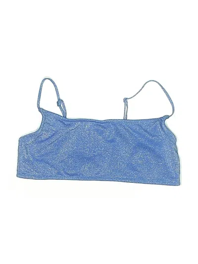 Pre-owned Triangl Swimsuit Top Blue Paisley Pattern Swimwear