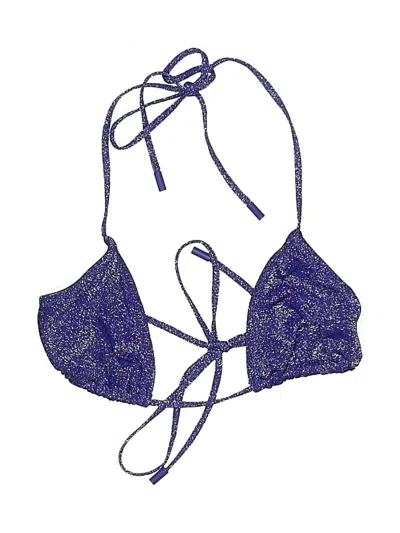 Pre-owned Triangl Swimsuit Top Blue Paisley Pattern Swimwear