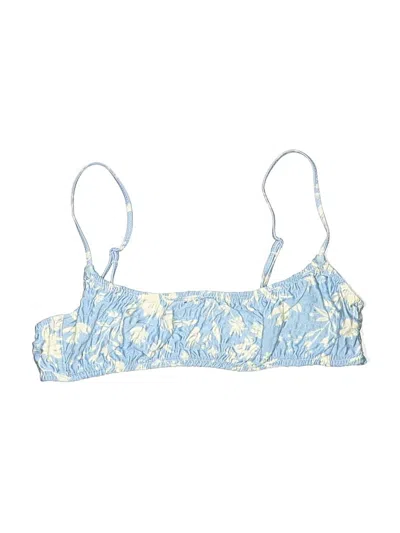 Pre-owned Triangl Swimsuit Top Blue Print Pattern Swimwear