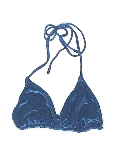 Pre-owned Triangl Swimsuit Top Blue Swimwear