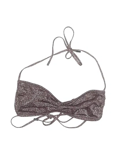 Pre-owned Triangl Swimsuit Top Brown Paisley Pattern Swimwear