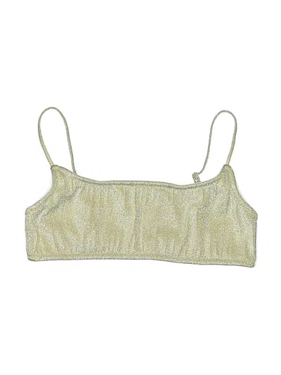 Pre-owned Triangl Swimsuit Top Gold Swimwear