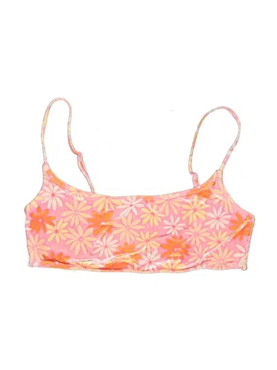 Pre-owned Triangl Swimsuit Top Pink Floral Pattern Swimwear