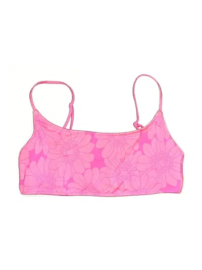 Pre-owned Triangl Swimsuit Top Pink Stars Pattern Swimwear