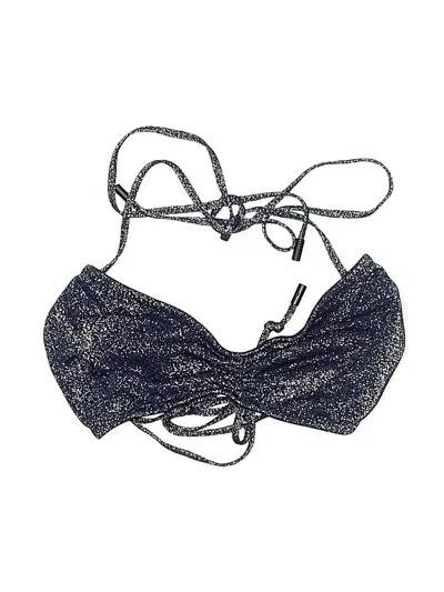 Pre-owned Triangl Swimsuit Top Silver Tweed Pattern Swimwear