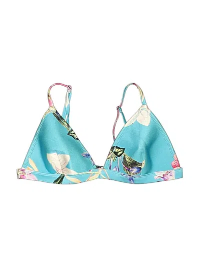 Pre-owned Triangl Swimsuit Top Teal Print Pattern Swimwear