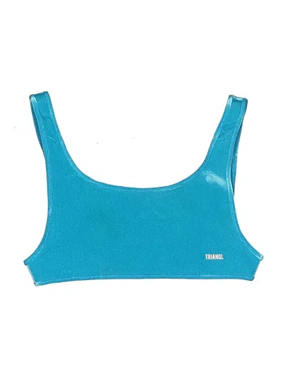Pre-owned Triangl Swimsuit Top Teal Swimwear