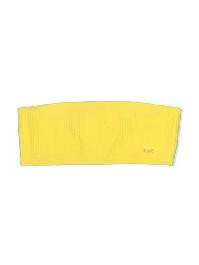 Pre-owned Triangl Swimsuit Top Yellow Strapless Neckline Swimwear
