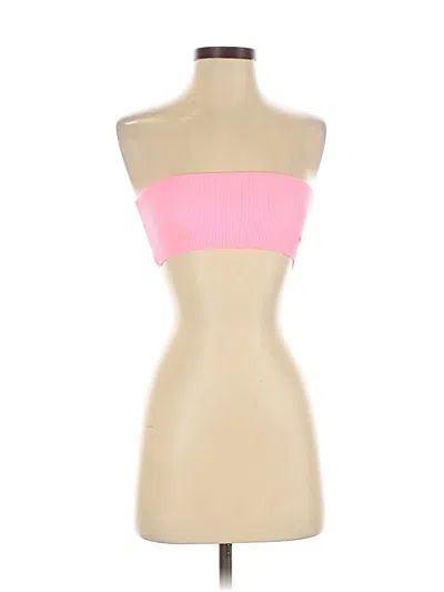Pre-owned Triangl Tube Top Pink Strapless Neckline Tops