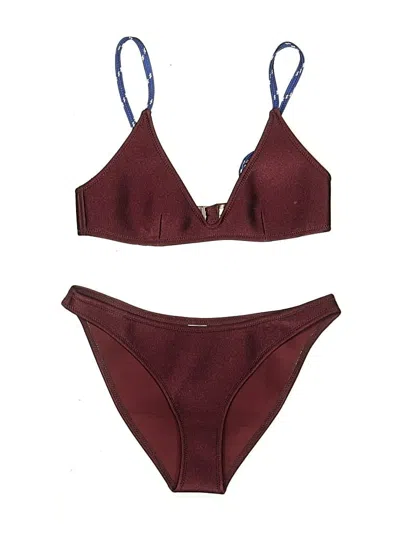 Pre-owned Triangl Two Piece Swimsuit In Burgundy