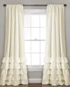 Triangle Home Allison Ruffle Window Curtain Panels In Neutral
