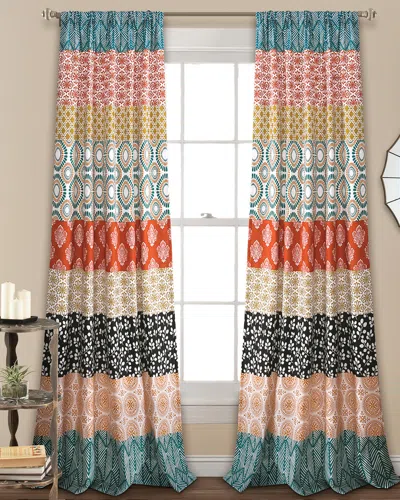 Triangle Home Bohemian Stripe Window Curtain Panels